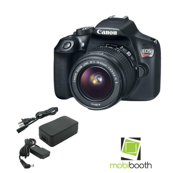canon t6 rebel dslr camera with ac power adapter