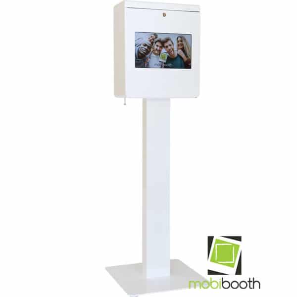 white mobibooth encore dslr photo booth for sale back
