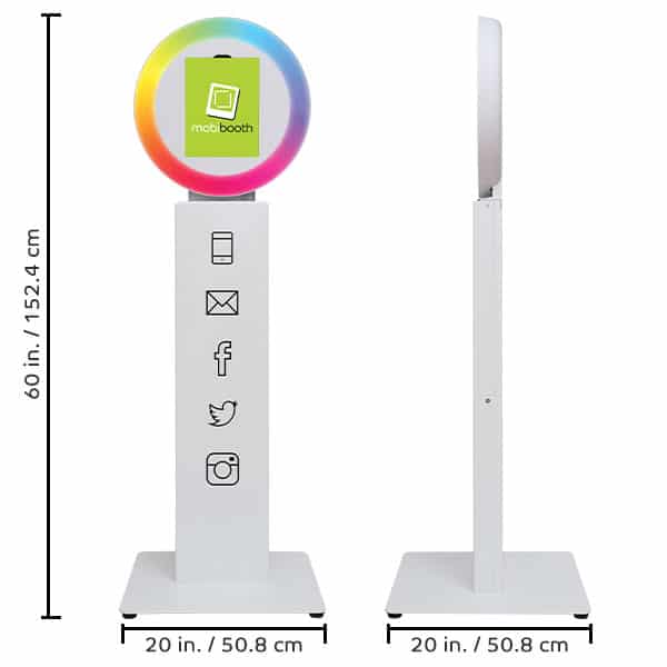 2023 Mobibooth Aura dimensions diagram with side profile