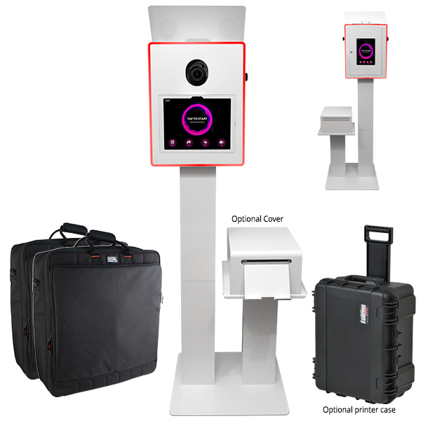 Mobibooth Edge iPad Mirrorless Camera Turnkey Photo Booth Kiosk with Printer Stand